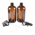 5X 500ML Amber Glass Spray Bottles + 5X Glass Roller Bottle Essential Oils Aroma