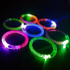100x LED Bracelets Glow Bangle Light Up Wristbands Neon Bracelet for Kids Adults