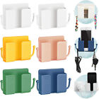 8PCS Wall Mounted Phone Remote Control Stationery Holder Storage Box Organizer