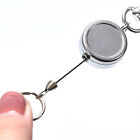 2X Retractable Stainless Steel Keyring Pull Ring Key Chain Recoil Heavy Duty AU