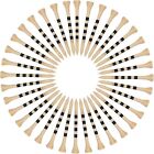 100X 4.2/8.2CM Wooden Straight Golf Tees Golf Tee Striped Golf Ball Tee Supplies