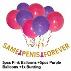 YAY SAME PENIS FOREVER Latex Balloon Banner Hen Party Wedding Celebration Decor