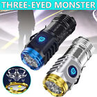 Three-Eyed Monster Mini Flashlight, LED Flashlights High Lumens Rechargeable