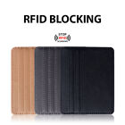 RFID Blocking Purse Flip Leather Wallet Slim Credit Card Holder Mens Money Clip
