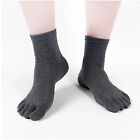 2Pairs Soft Sport Running Five Finger Toe Socks Elastic Short Solid Socks Men AU