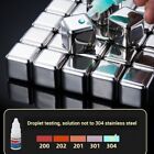 Stainless Steel Whiskey Stones x 8 Ice Cubes With Tong Reusable Cooling Ice Cube