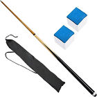 57'' WOODEN POOL SNOOKER BILLIARD CUE SET Two-Piece Table Cues Sticks Free Bag