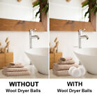 12x Reusable Wool Dryer Balls Drying Fabric Softner Clothes Wrinkles Reduce 6cm