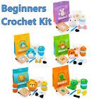 Beginners Easy Crochet Kit Crochet Hooks Knitting Needles Yarn Ball With Step-by