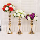 3pcs Flower Stand Metal Vase Table Gold Centerpiece Candlestick Wedding Party AU