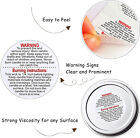 500pcs/roll Candle Safety Warning Label Candle Jar Stickers Round Wax Melting