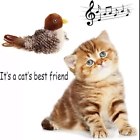 2PCS Real Chirping Indoor Bored Interactive Cat Toy Bird Electronic Kitten Toys