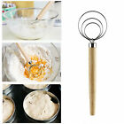 1-3PCS Baking Danish Dough Stainless Steel Wire Whisk Mixer Artisan Bread Mixing