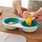 2x Draining Egg Boiler Set Edible Silicone Double Microwave Egg Poacher Cookware