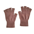 Winter warm fingerless knit gloves for mobile phone touchscreen use elastic AU