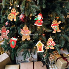 ❤ 12PCs Gingerbread Man Christmas Tree Hanging Pendant Gift Tree Decor Ornament