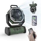 20000mAh Portable Camping Fan Hanging With LED Light Tent Fans USB Rechargeable