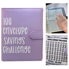 2PCS 100 Envelope Challenge Binder Budget Binder Savings Challenge Planner Book