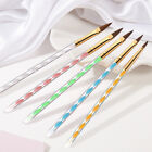 10x Nail Art Acrylic Brushes Set Size 2 4 6 8 10 Gel Drawing Polish Pen Kit New