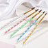 10x Nail Art Acrylic Brushes Set Size 2 4 6 8 10 Gel Drawing Polish Pen Kit New