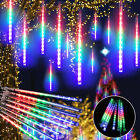 LED Solar Lights Meteor Shower Rain Christmas Tree String Lights Garden Outdoor