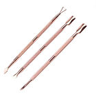 3pcs Cuticle Peeler Scraper Remove Gel Nail Polish and Pusher Spoon Nail Cleaner
