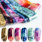 Galaxy Marble Transfer Foil Paper Star Glue Nail Art Stickers
