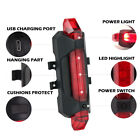 Ultra Bright USB Rechargeable Bicycle Taillight 4Modes USB Rear Bike LED Lamp AU