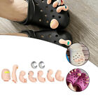 9x Funny Toe Shoe Charms Decors Silica Gel Croc Toes Clog Decoration Sandals New