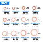 280PCS 12 Sizes Solid Copper Washers Sump Plug Seal Set Assorted Kit with Box AU