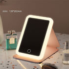 Rechargeable LED Light Cosmetic Makeup Mirror USB Touch Screen Home Desk Vanity