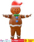 Inflatable Gingerbread Man Costume – Funny Christmas Costume for Adults, Fan Powered