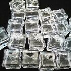 50X Fake Acrylic Ice Cubes Artificial Wedding Party Photography Display Clear AU