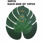 36Pcs Hawaiian Artificial Tropical Palm Leaves Monstera Leaves Rooms Party Decor