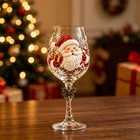 Santa Christmas glassware on a festive table