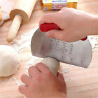 Stainless Steel Dough Pastry Bread Pizza Scraper Cutter Chopper Non-Slip Grip AU