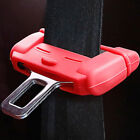 2PCS Car Accessories Safty Seat Belt Buckle Clip Anti-Scratch Cover Silicone Red