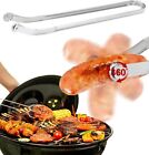 1-3X 39cm Sausage Turning Tongs Stainless Steel Barbecue BBQ Tongs Home Kitchen