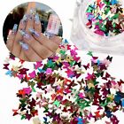 ❥ Nail Sequins Nail Art Flakes Glitter Foil Butterfly 3D Laser Holographic DIY