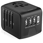 FAST 3.4 / 5A Universal Travel Adapter 3 USB &Type-C Outlet Converter Plug Power