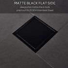 2X 100mm Tile Insert Square Smart Floor Grate Waste Drain Black Shower Bathroom