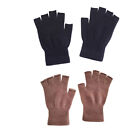 Winter warm fingerless knit gloves for mobile phone touchscreen use elastic AU