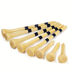 100X 4.2/8.2CM Wooden Straight Golf Tees Golf Tee Striped Golf Ball Tee Supplies