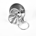 3X Stainless Steel Funnel Oil Liquid Funnel Metal Funnel With Hanging Rings New