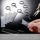 216 PCS Rectangle Acrylic Key Chain Blank Clear Keyring KeyChain Pendant DIY Kit
