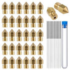 20pcs 0.4mm MK8 3D Printer Brass Nozzles Extruder 5x Nozzles Cleaning Needles