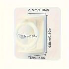 Self Adhesive Curtain Rod Bracket 4Pcs ABS Wall Bracket Hooks 360° Rotating Ring