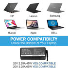 2pcs 65W USB-C Type-C Adapter Laptop Charger For Lenovo ThinkPad Acer Dell HP AU
