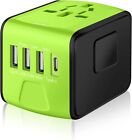 FAST 3.4 / 5A Universal Travel Adapter 3 USB &Type-C Outlet Converter Plug Power