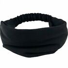 1/2PCS Yoga Hair Band Head Scarf Wrap Elastic Band Bandana Cap Black Headwrap